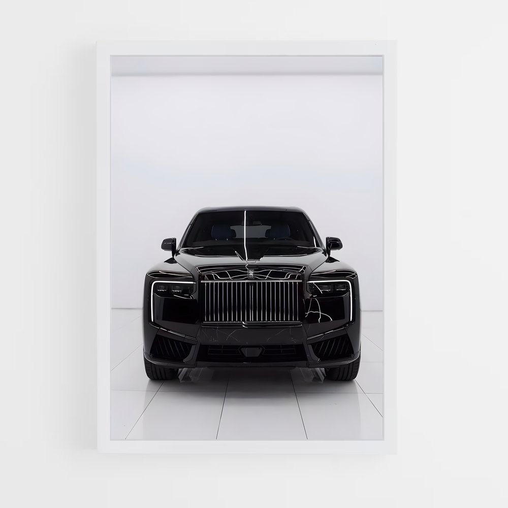 Poster Cullinan noir badge élégant – affiche Rolls-Royce (vue 3)